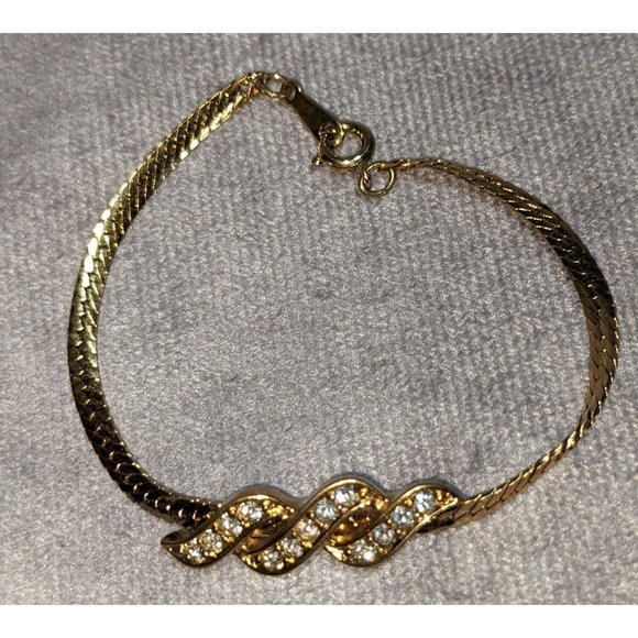 Avon Jewelry - Avon Gold Rhinestone Bracelet